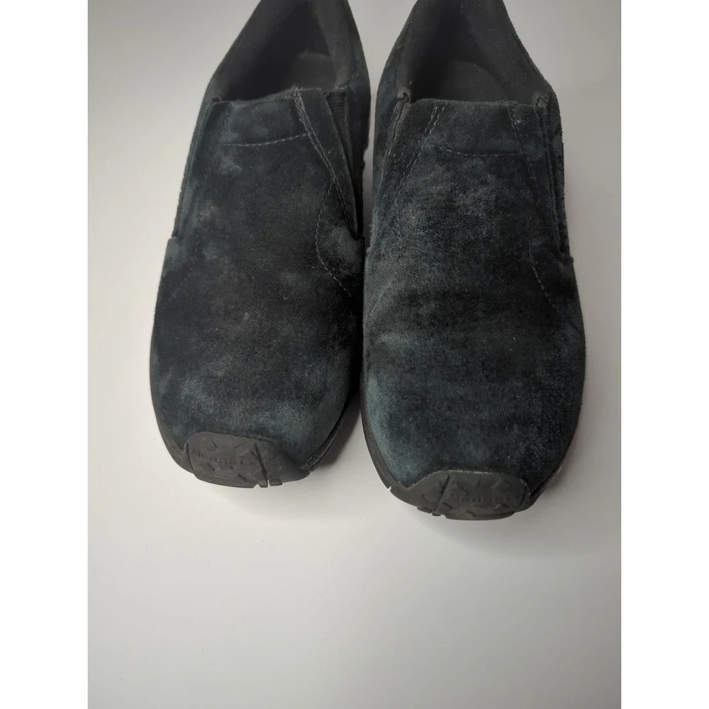 MERRELL Jungle Moc Midnight Black Suede shoes Mens 8 J52929 Slip on Waterproof